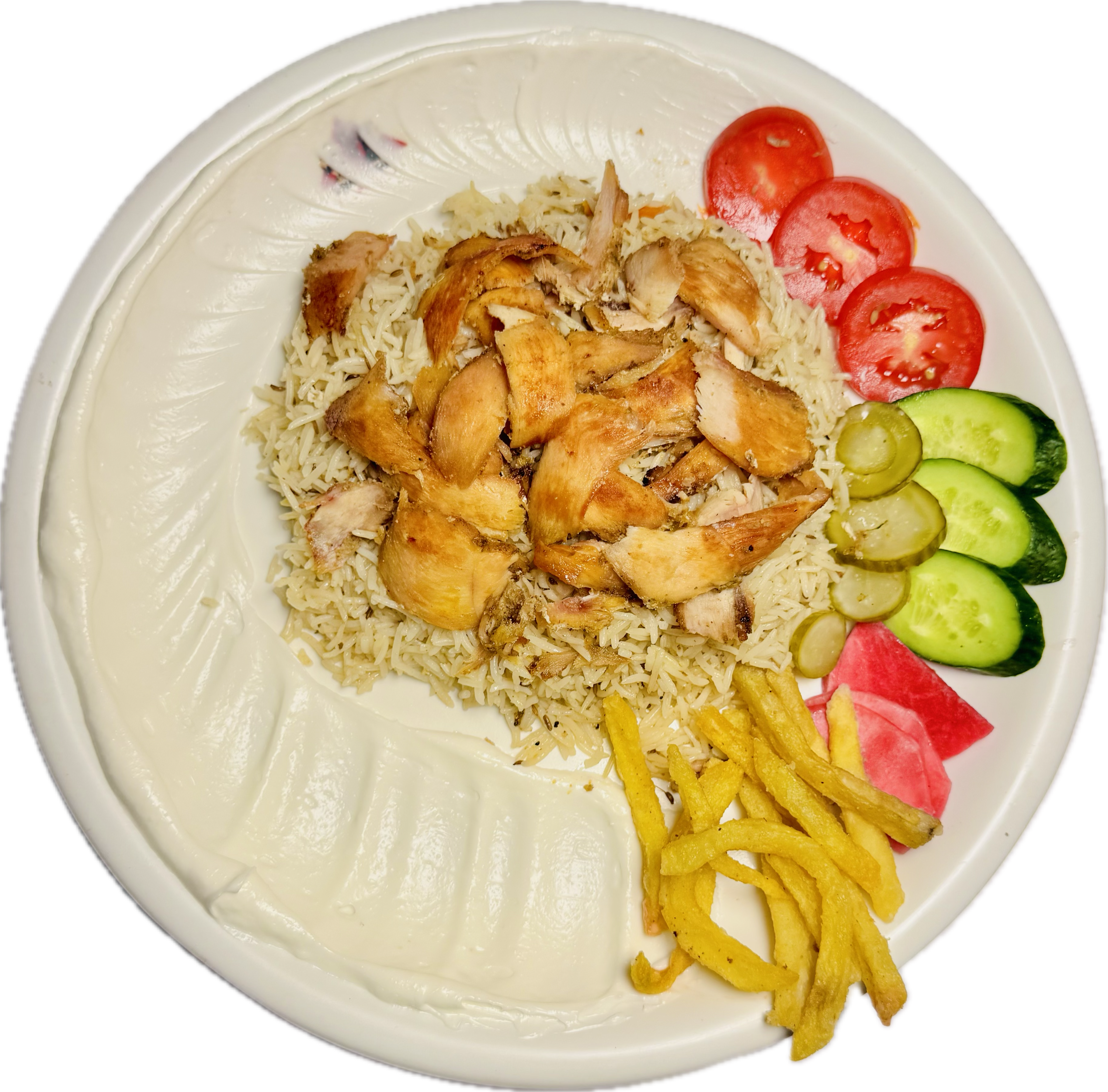 Shawarma chicken with rice